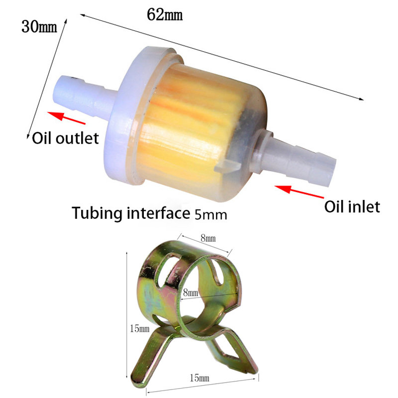 1Set Fuel Petrol Inline Hose P - Plastic Pipe Clip ulasan dan harga